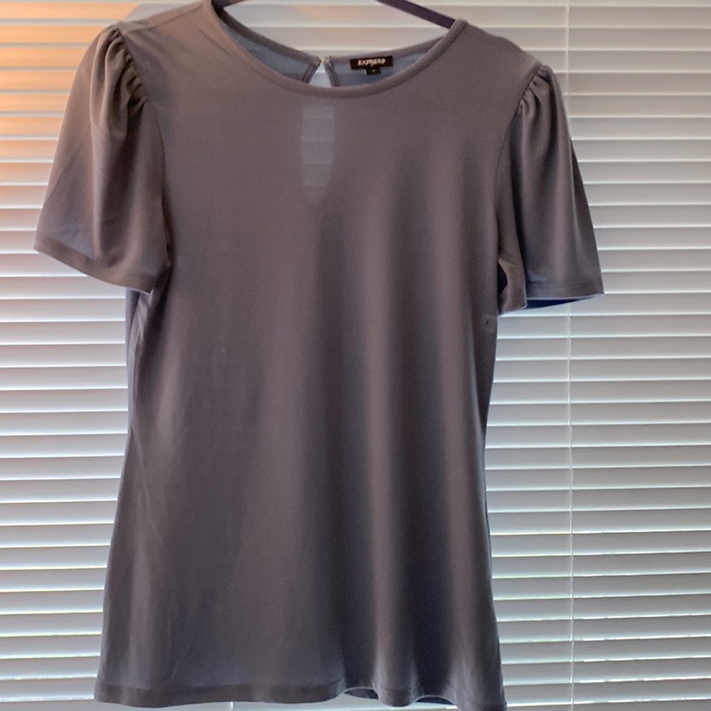 Express blue short sleeve blouse. Size large.